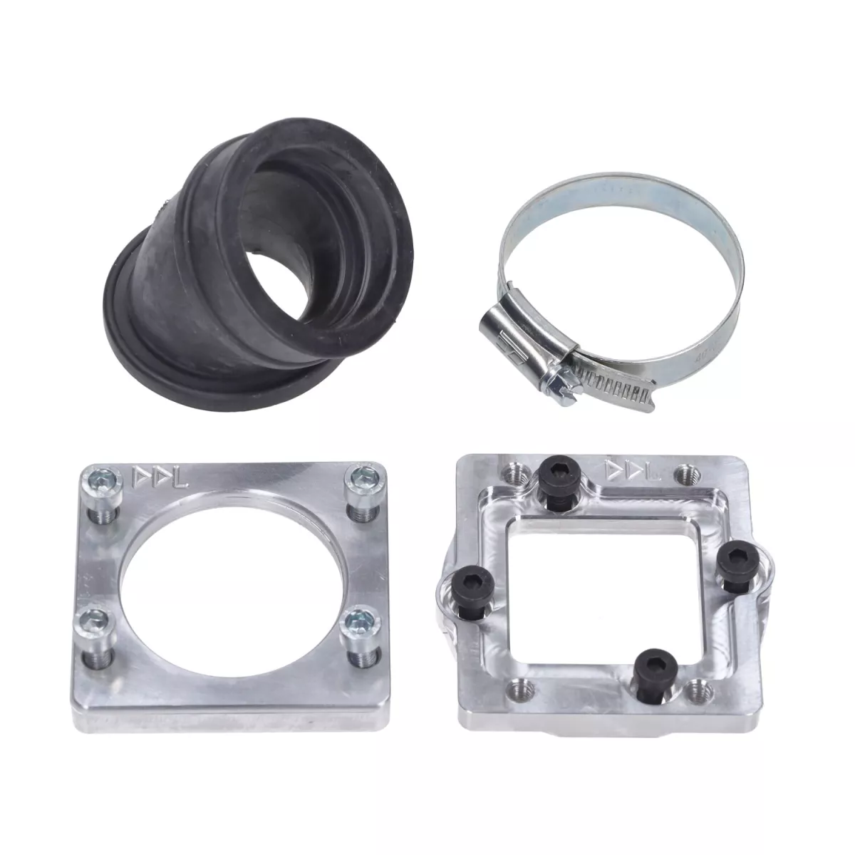 Inloppsgrenrör -DDL TUNING- Minarelli / CPI 50 ccm (horisontell) - AW=Ø46mm (förgasare PWK Ø=35-40)