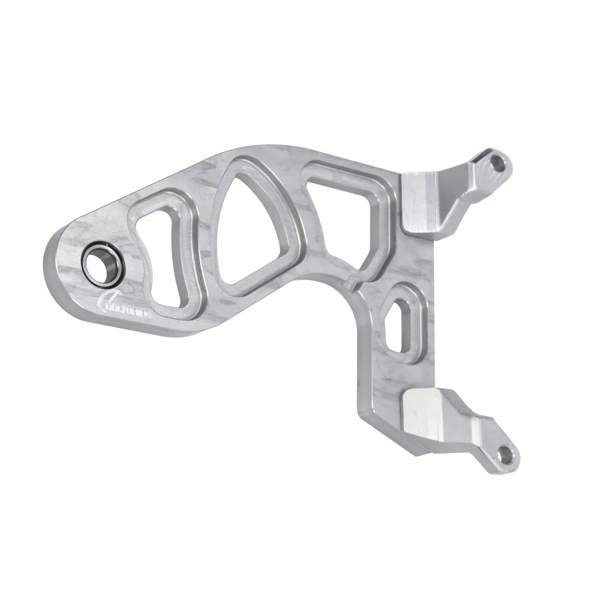 Extra svängarm -DDL Tuning CNC silver- Piaggio 125-180 ccm 2-takt - Gilera Runner FX/FXR 125-180, Italjet Dragster 125-180, Piaggio SKR125, SKR150, TPH125, Skipper125, Skipper150, Hexagon LX/LXT 125-180 AC/LC