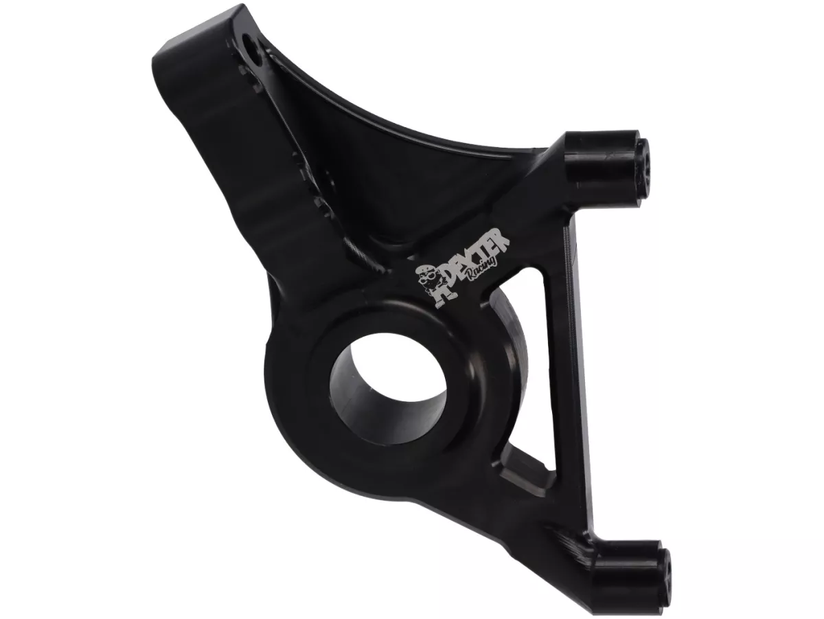 Bremszangenadapter -DEXTER Atomika für 6-Kolben-Bremssattel radial - für Gabel Piaggio Zip SP, Quartz, Skipper/SKR, ET4 - schwarz