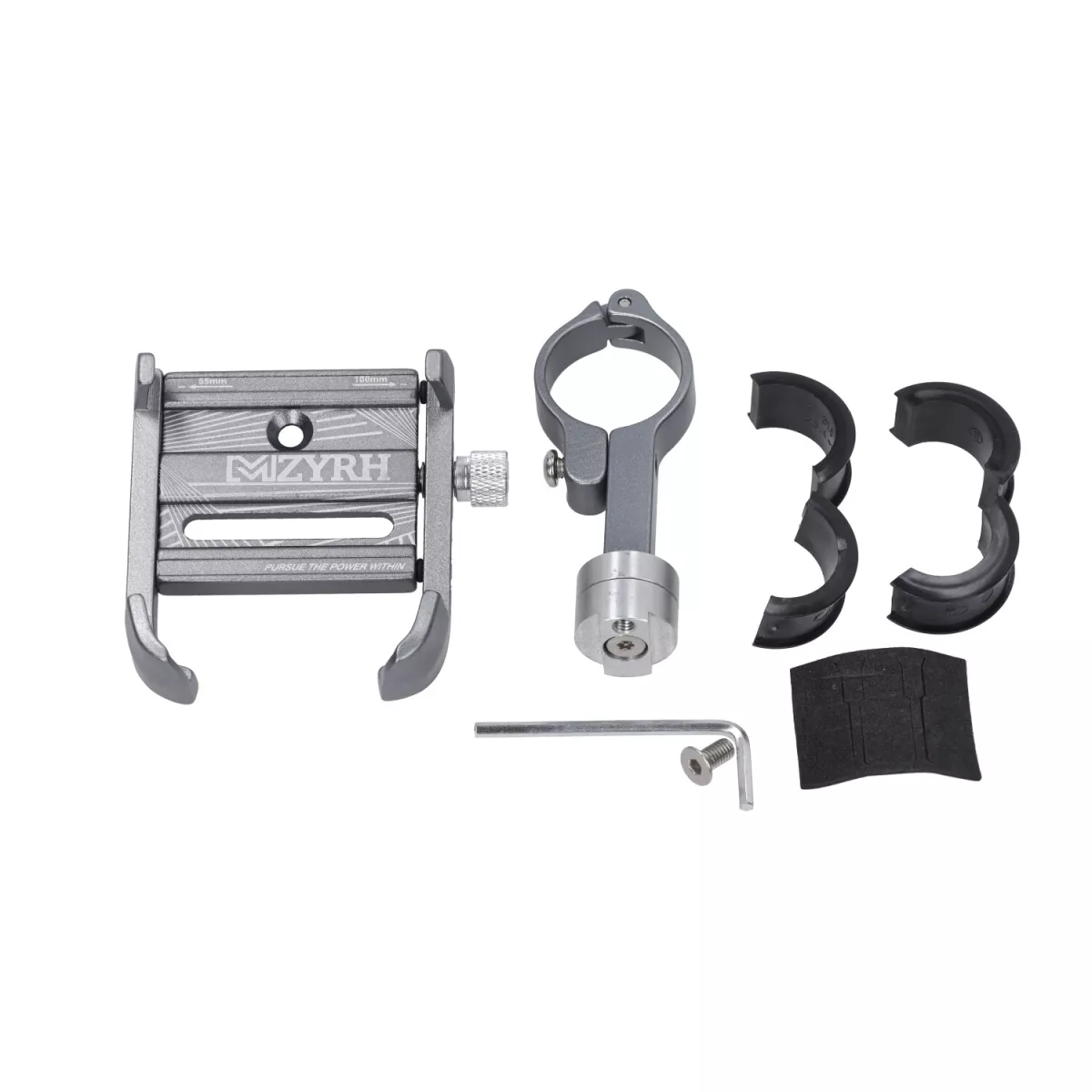Support pour smartphone / GPS -DMP- Réglable - Alu gris