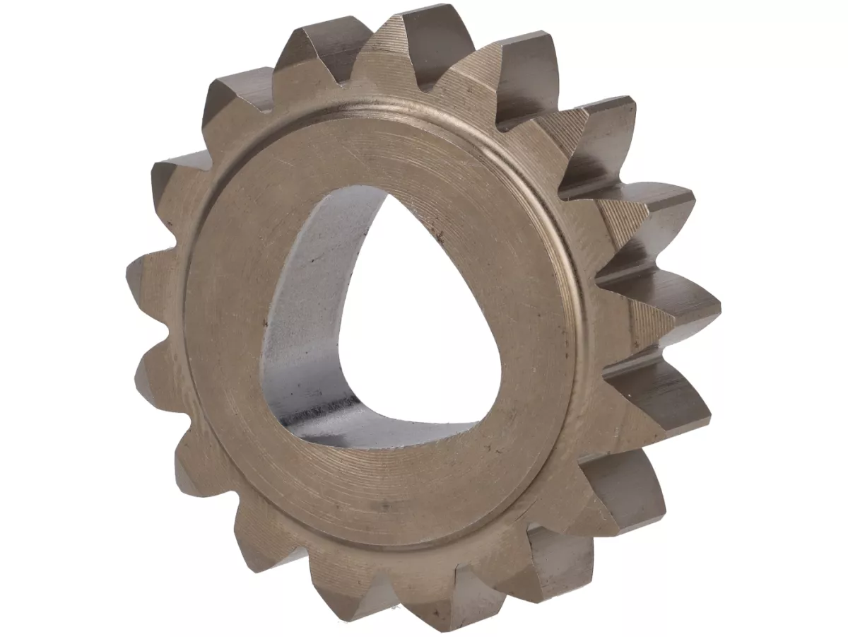 Pignone primario (poligonale) -FAIO/EGIG PERFORMANCE- Vespa V50, PV125, ET3, PK50, PK80, PK125 - Z17 (dentatura diritta, per pignone Z52) - utilizzata ad esempio per EGIG220, Quattrini M200