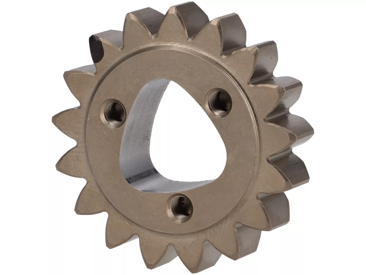 Pignone primario (poligonale) -FAIO/EGIG PERFORMANCE- Vespa V50, PV125, ET3, PK50, PK80, PK125 - Z17 (dentatura diritta, per pignone Z52) - utilizzata ad esempio per EGIG220, Quattrini M200