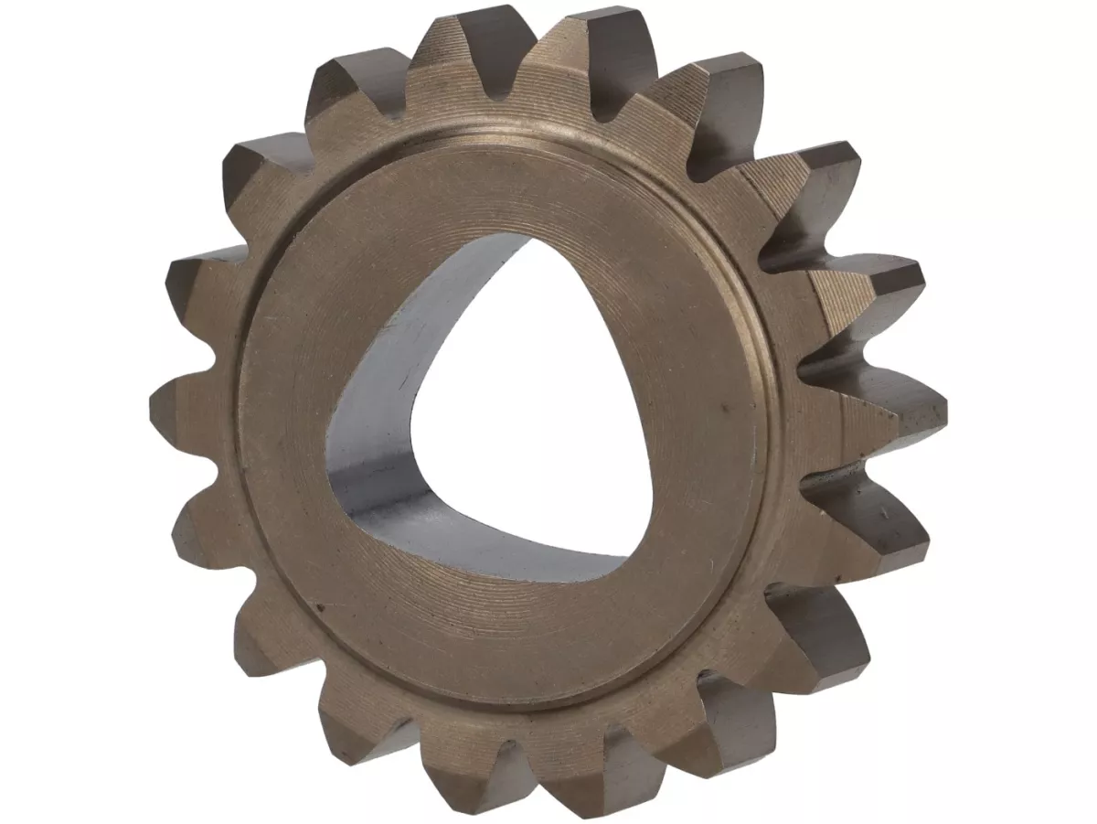 Pignone primario (poligonale) -FAIO/EGIG PERFORMANCE- Vespa V50, PV125, ET3, PK50, PK80, PK125 - Z18 (dentatura diritta, per pignone Z52) - utilizzata ad esempio per EGIG220, Quattrini M200