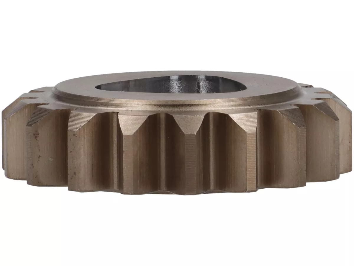 Pignone primario (poligonale) -FAIO/EGIG PERFORMANCE- Vespa V50, PV125, ET3, PK50, PK80, PK125 - Z18 (dentatura diritta, per pignone Z52) - utilizzata ad esempio per EGIG220, Quattrini M200