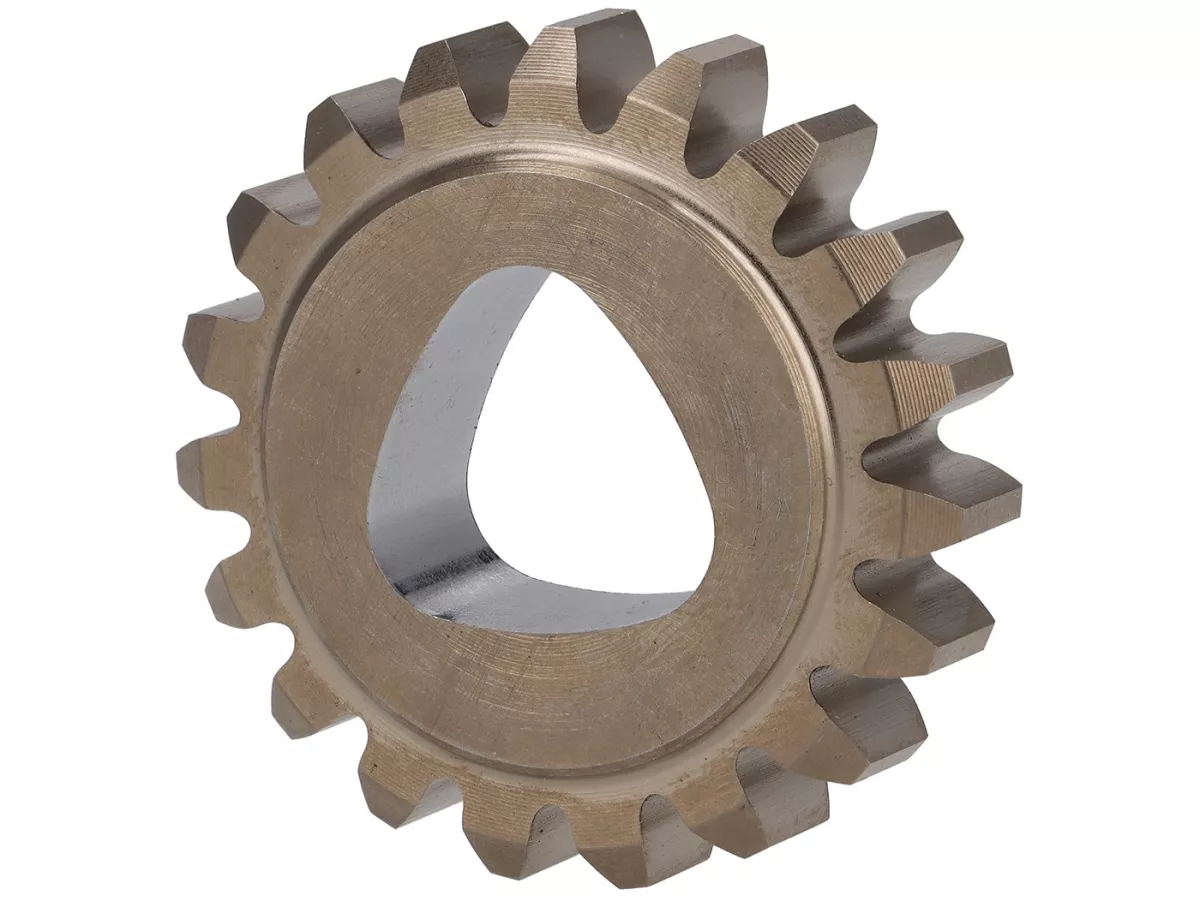 Pignone (poligonale) -FAIO/EGIG PERFORMANCE- Vespa V50, PV125, ET3, PK50, PK80, PK125 - Z19 (dentatura diritta, per pignone Z52) - utilizzata ad esempio per EGIG220, Quattrini M200