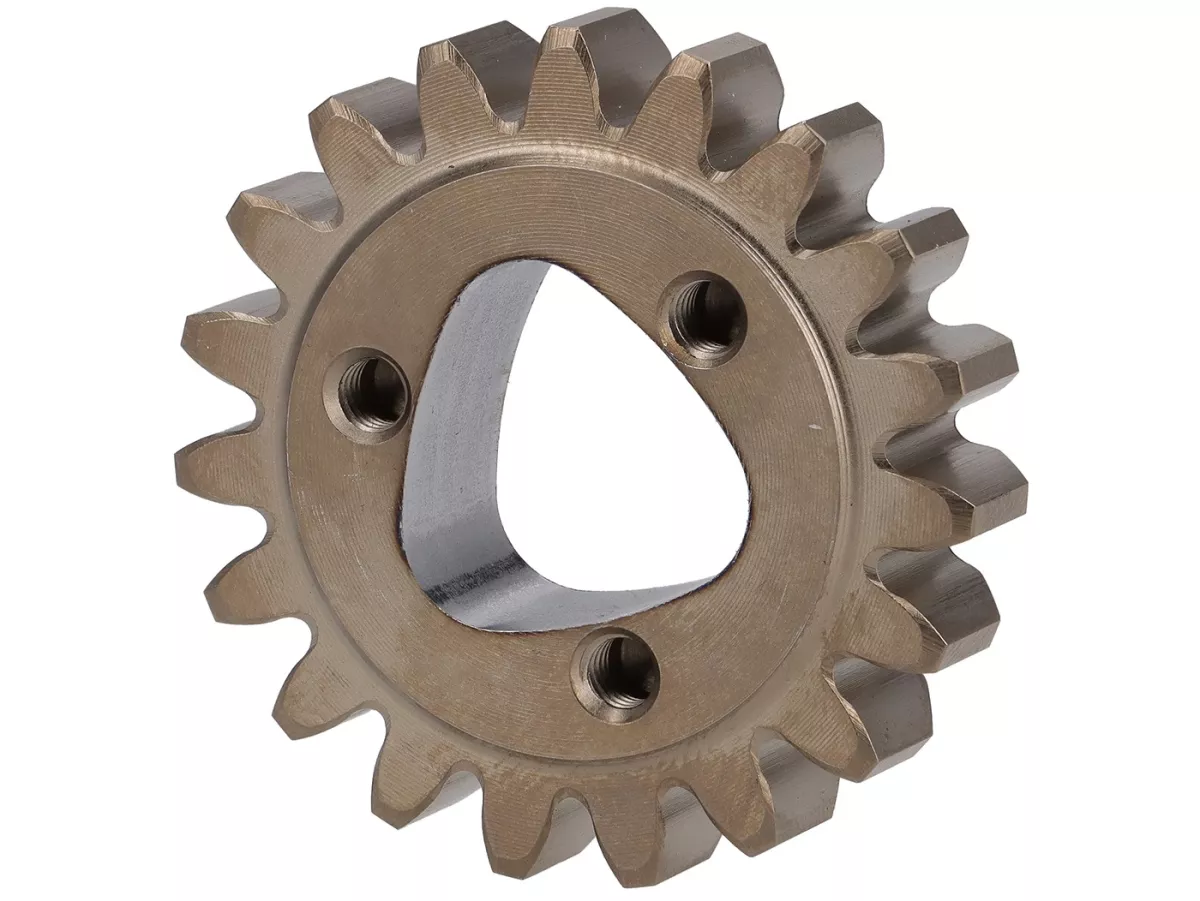 Pignone (poligonale) -FAIO/EGIG PERFORMANCE- Vespa V50, PV125, ET3, PK50, PK80, PK125 - Z19 (dentatura diritta, per pignone Z52) - utilizzata ad esempio per EGIG220, Quattrini M200