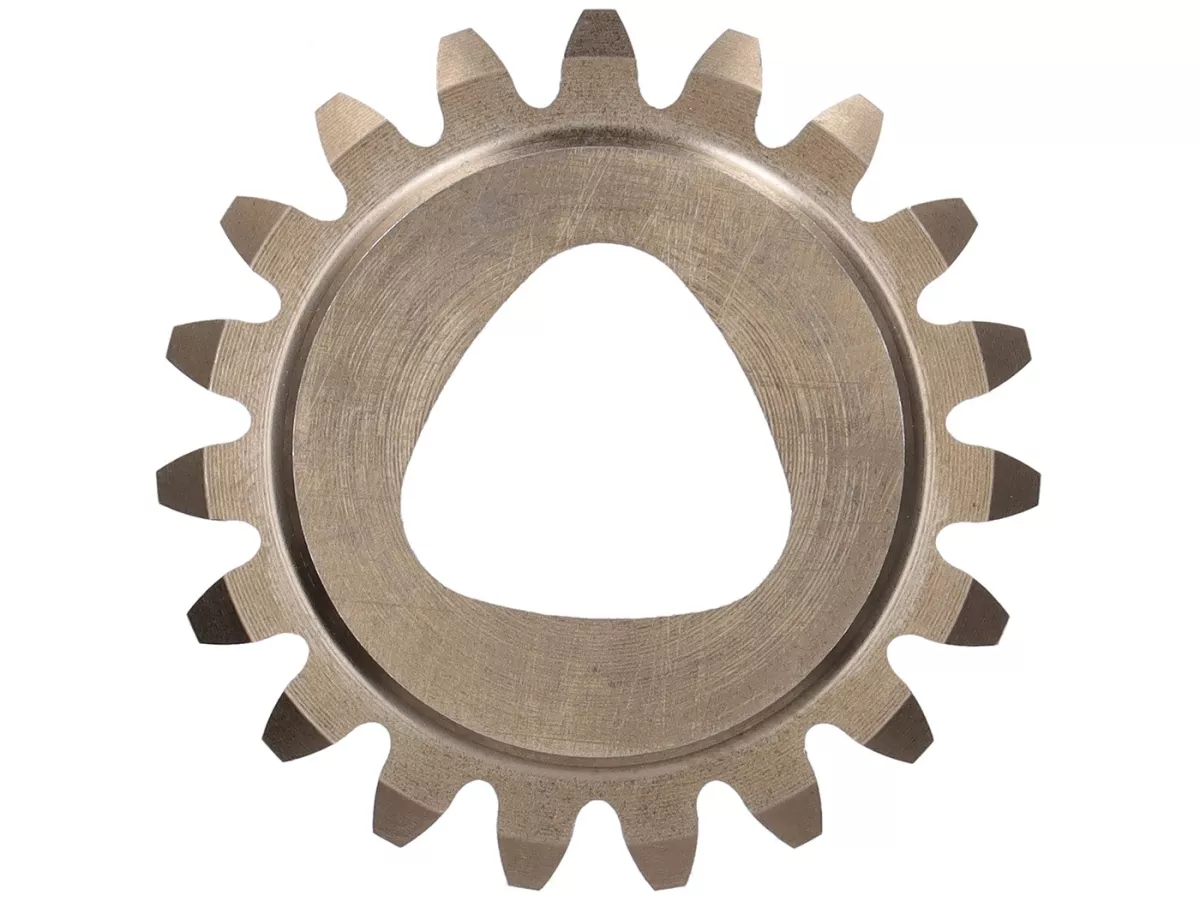 Pignone (poligonale) -FAIO/EGIG PERFORMANCE- Vespa V50, PV125, ET3, PK50, PK80, PK125 - Z19 (dentatura diritta, per pignone Z52) - utilizzata ad esempio per EGIG220, Quattrini M200