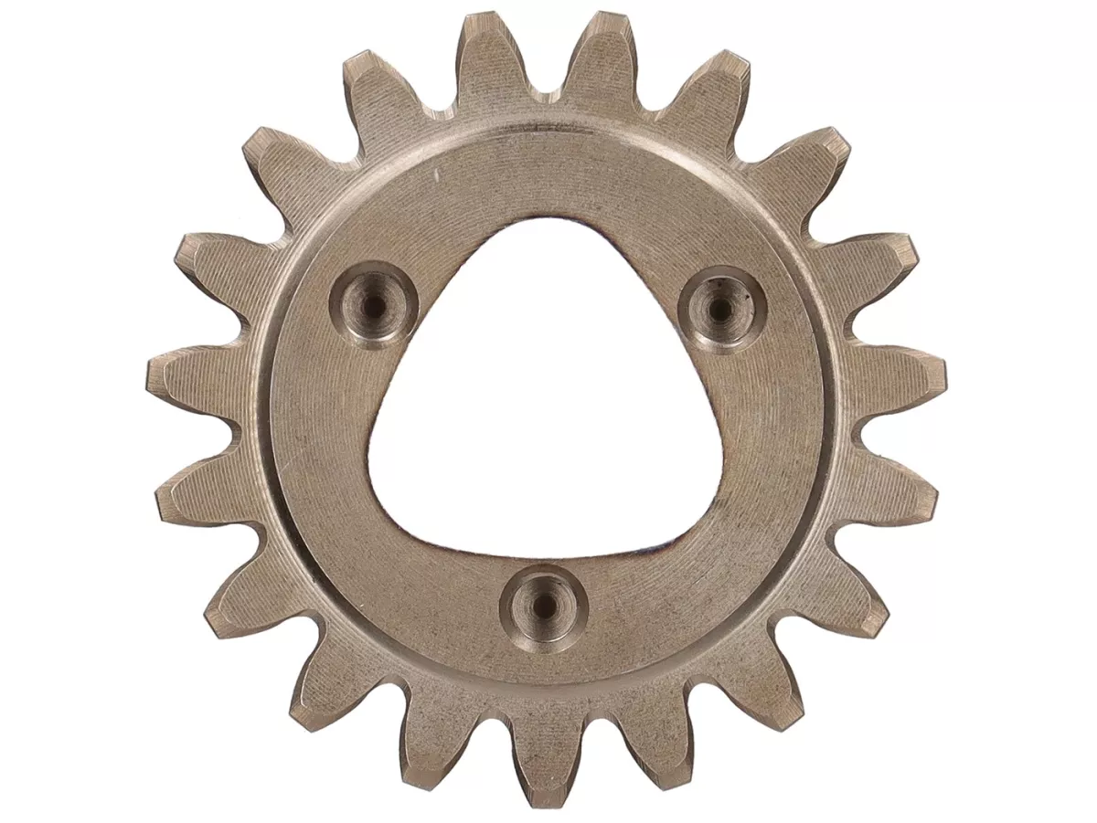 Pignone (poligonale) -FAIO/EGIG PERFORMANCE- Vespa V50, PV125, ET3, PK50, PK80, PK125 - Z19 (dentatura diritta, per pignone Z52) - utilizzata ad esempio per EGIG220, Quattrini M200