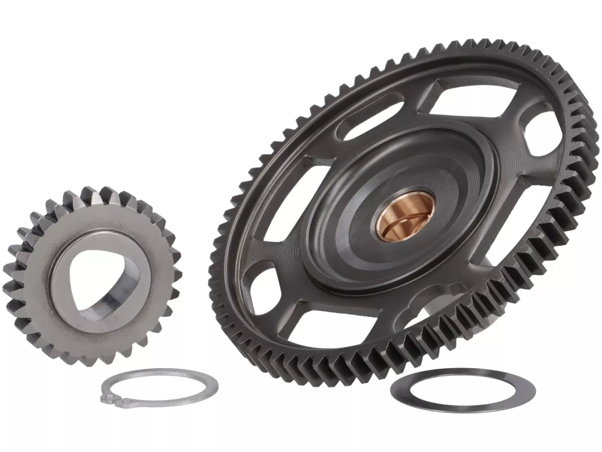 Rapporto di trasmissione primario (poligono) -EGIG PERFORMANCE- Vespa V50, PV125, ET3, PK50, PK80, PK125 - 27-69 = 2,56 (dentatura diritta) - utilizzato ad esempio per EGIG220, Quattrini M200
