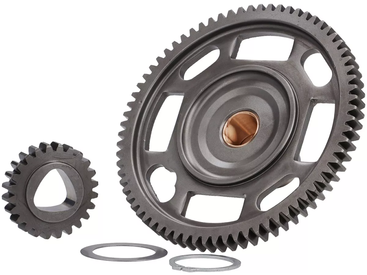 Primaire overbrengingsverhouding -EGIG PERFORMANCE- Vespa V50, PV125, ET3, PK50, PK80, PK125 - 24-72 = 3,00 (poligon, rechte vertanding) - bijvoorbeeld gebruikt voor EGIG220, Quattrini M200