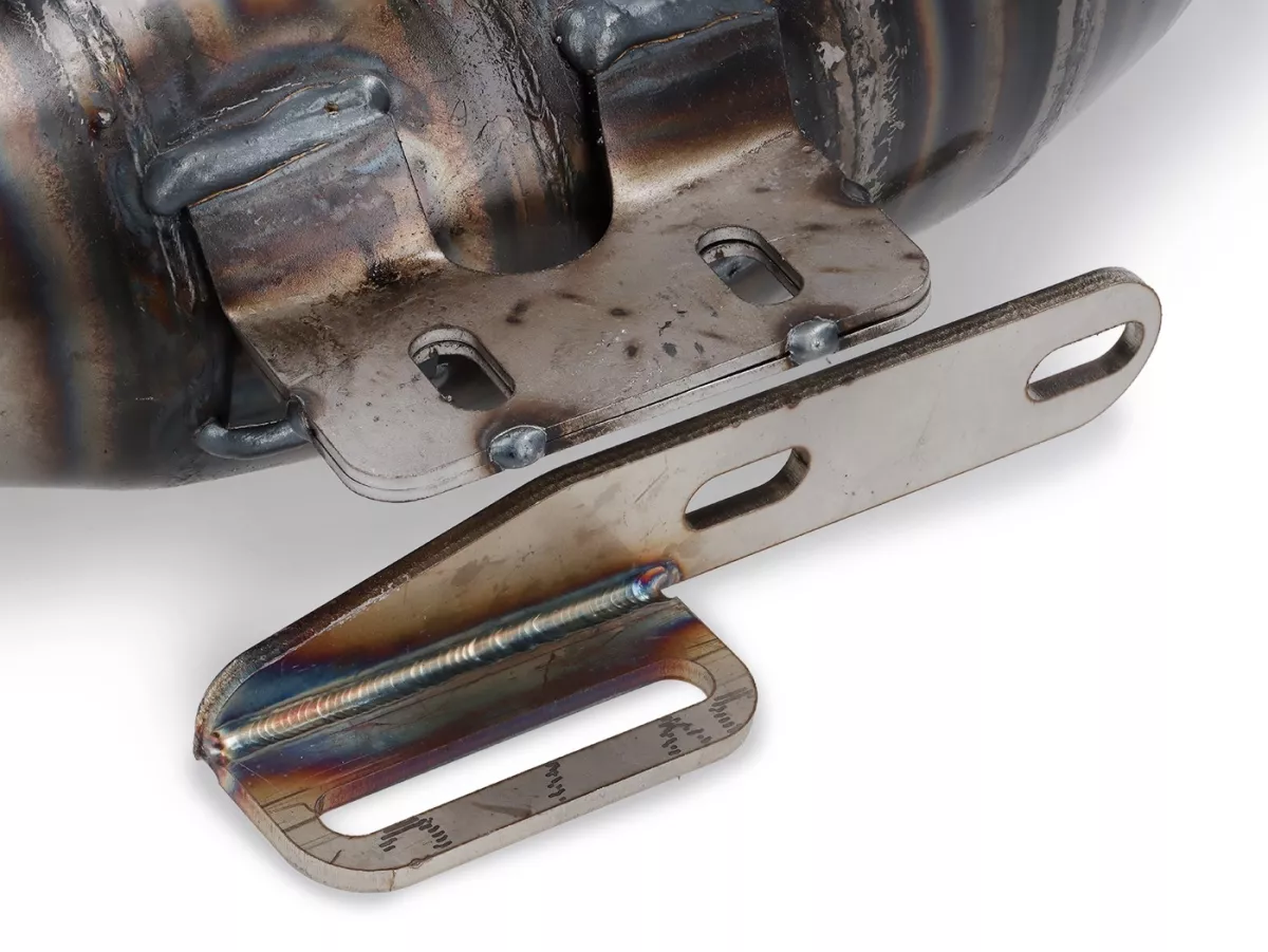 Échappement - EGIG PERFORMANCE Revo - pour Egig 220 Triple/Revo, silencieux arrière vissé - Vespa ET3, PV125 - Décalage de l'amortisseur nécessaire