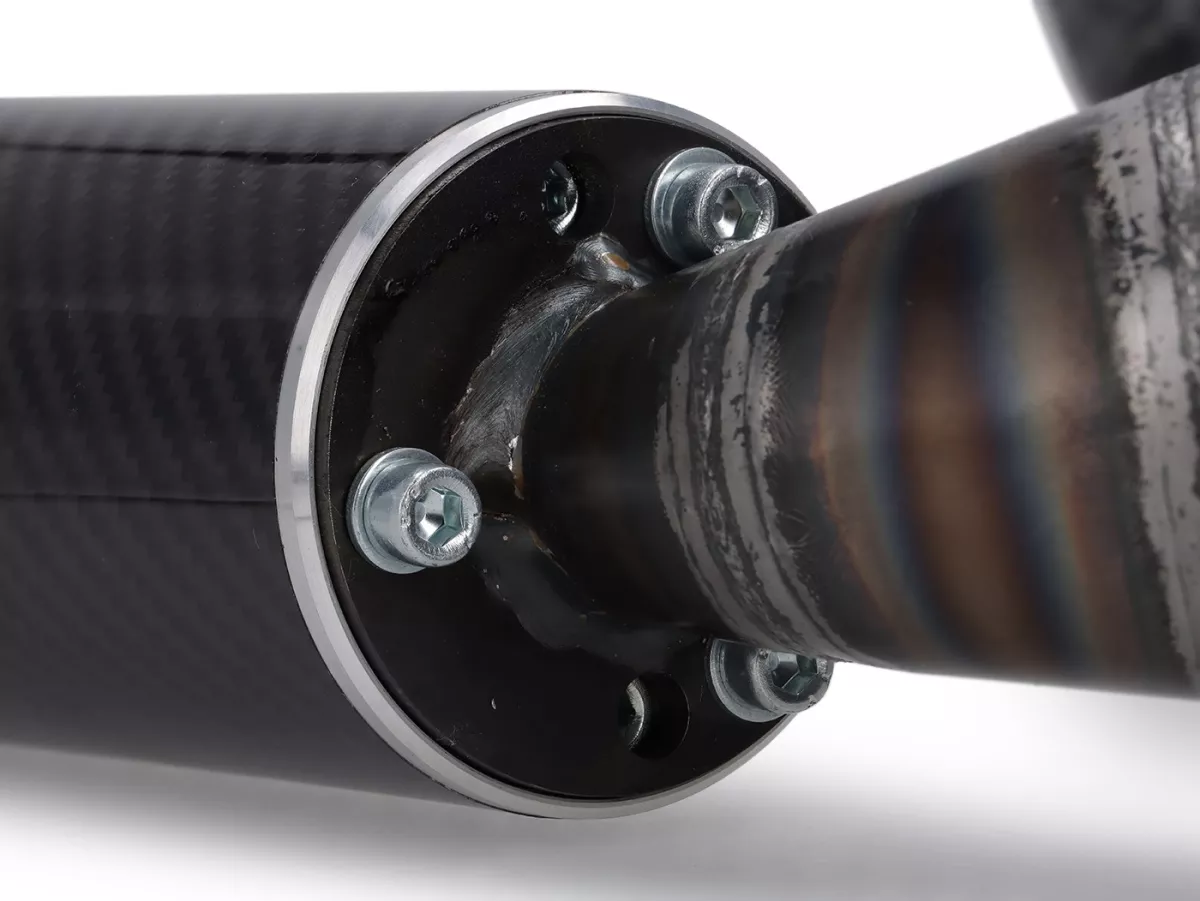 Échappement - EGIG PERFORMANCE Revo - pour Egig 220 Triple/Revo, silencieux arrière vissé - Vespa ET3, PV125 - Décalage de l'amortisseur nécessaire
