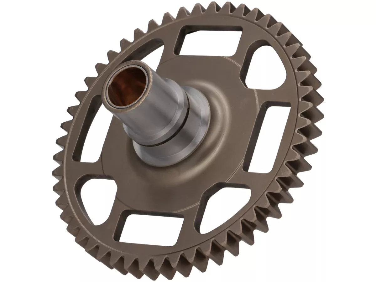 Ruota primaria -FAIO/EGIG PERFORMANCE- Vespa V50, PV125, ET3, PK50, PK80, PK125 - Z50 (dentatura diritta, per Z20, Z21) - utilizzata ad esempio per EGIG220, Quattrini M200
