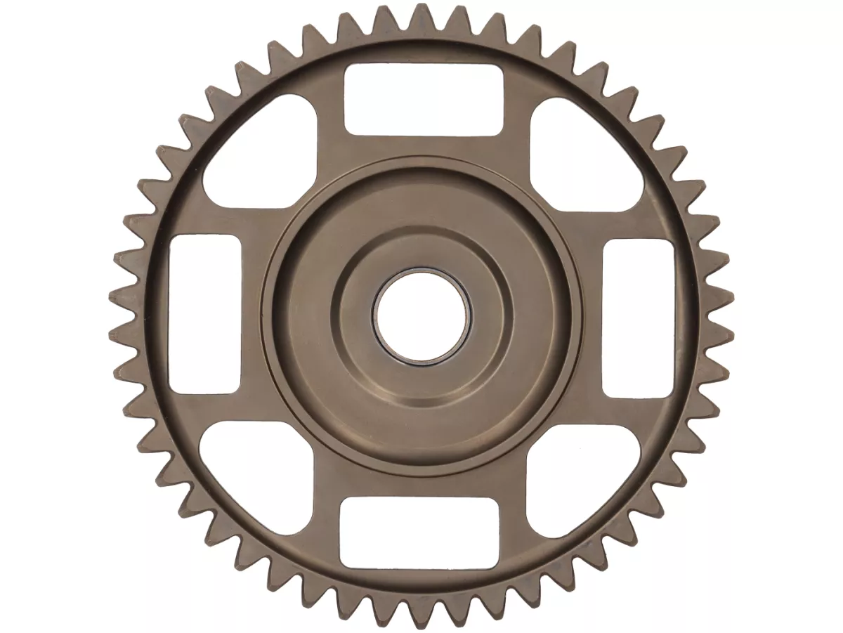 Ruota primaria -FAIO/EGIG PERFORMANCE- Vespa V50, PV125, ET3, PK50, PK80, PK125 - Z50 (dentatura diritta, per Z20, Z21) - utilizzata ad esempio per EGIG220, Quattrini M200