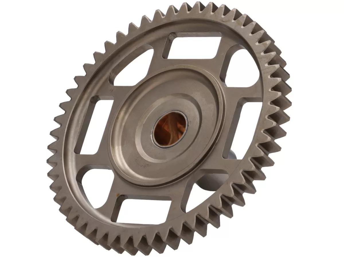 Ruota primaria -FAIO/EGIG PERFORMANCE- Vespa V50, PV125, ET3, PK50, PK80, PK125 - Z52 (dentatura diritta per Z17, Z18, Z19) - utilizzata ad esempio per EGIG220, Quattrini M200