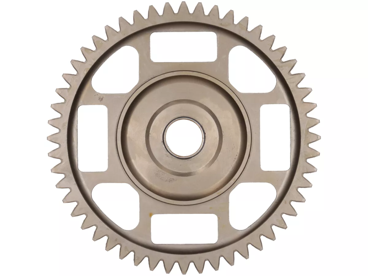 Ruota primaria -FAIO/EGIG PERFORMANCE- Vespa V50, PV125, ET3, PK50, PK80, PK125 - Z52 (dentatura diritta per Z17, Z18, Z19) - utilizzata ad esempio per EGIG220, Quattrini M200