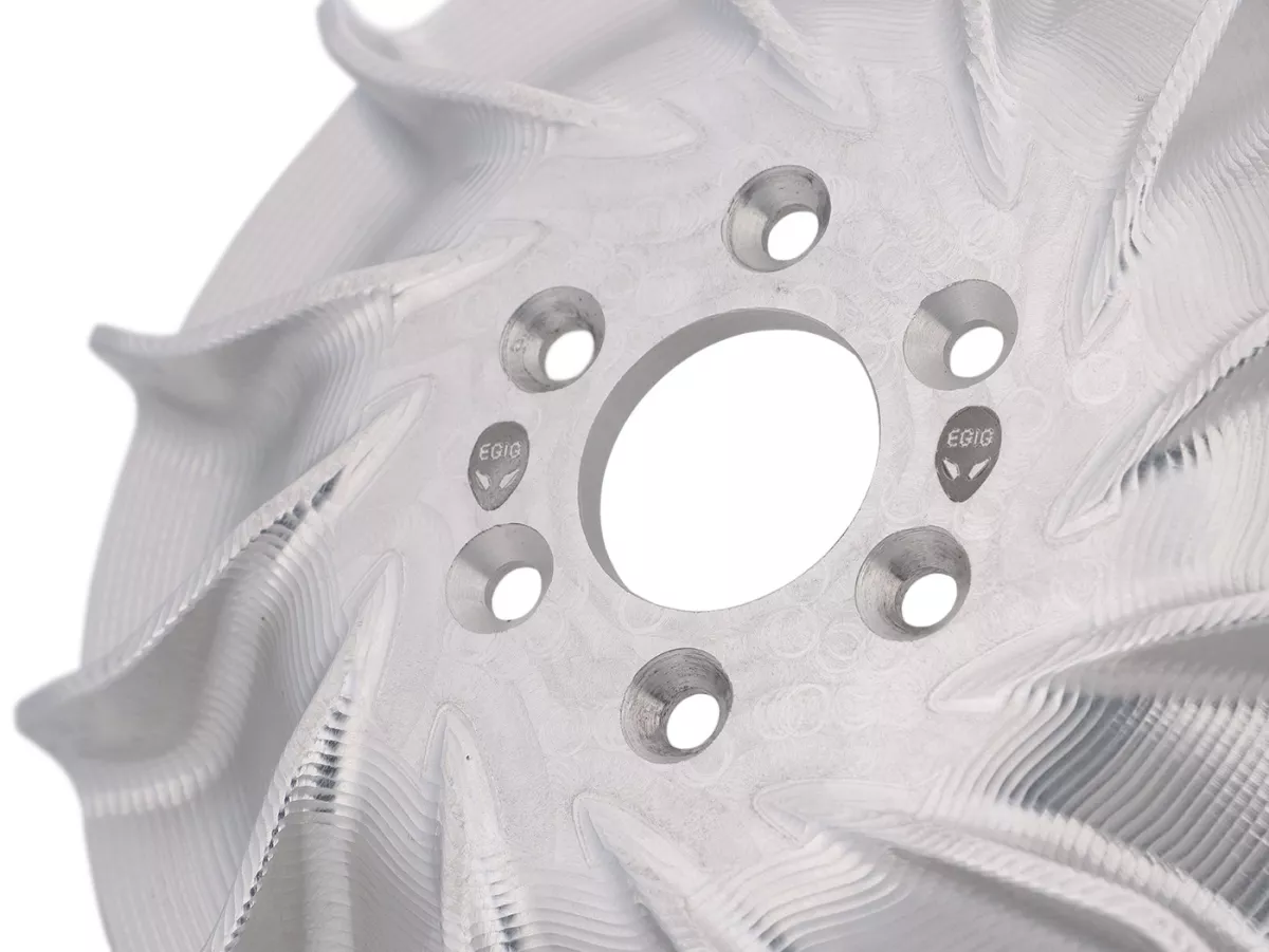 Impeller - Roda kipas - Cincin kipas -EGIG PERFORMANCE Hyper Flow - Aluminium CNC untuk Overrev / Vape - Vespa V50, PV 125, ET3, PK, PK S, PK XL, PK XL2
