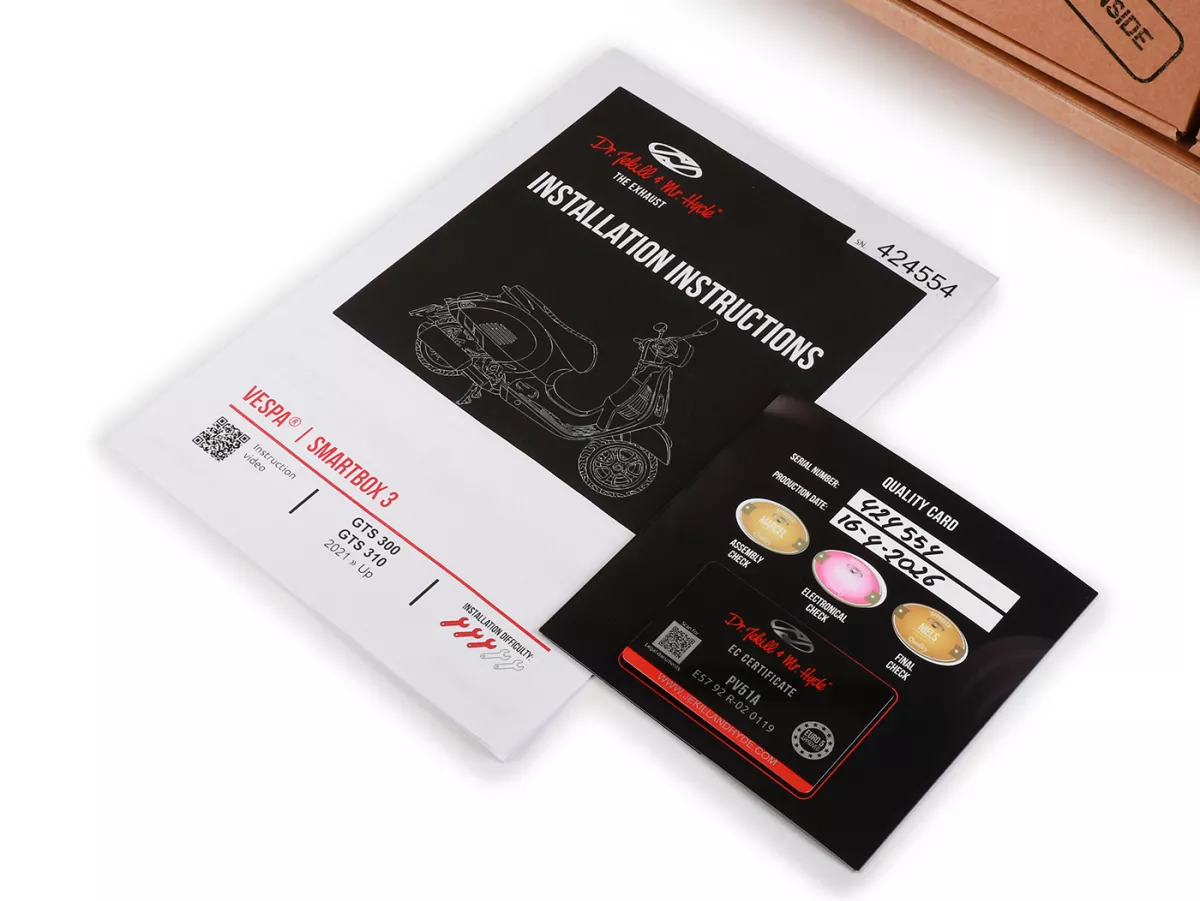 Exhaust DR. Jekill & Mr. Hyde, Forte Tetragon for Vespa GTS, GTS Super, GTV 310cc HPE (2024-)