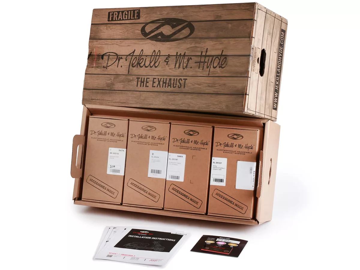 Exhaust DR. Jekill & Mr. Hyde, Forte Tetragon for Vespa GTS, GTS Super, GTV 310cc HPE (2024-)