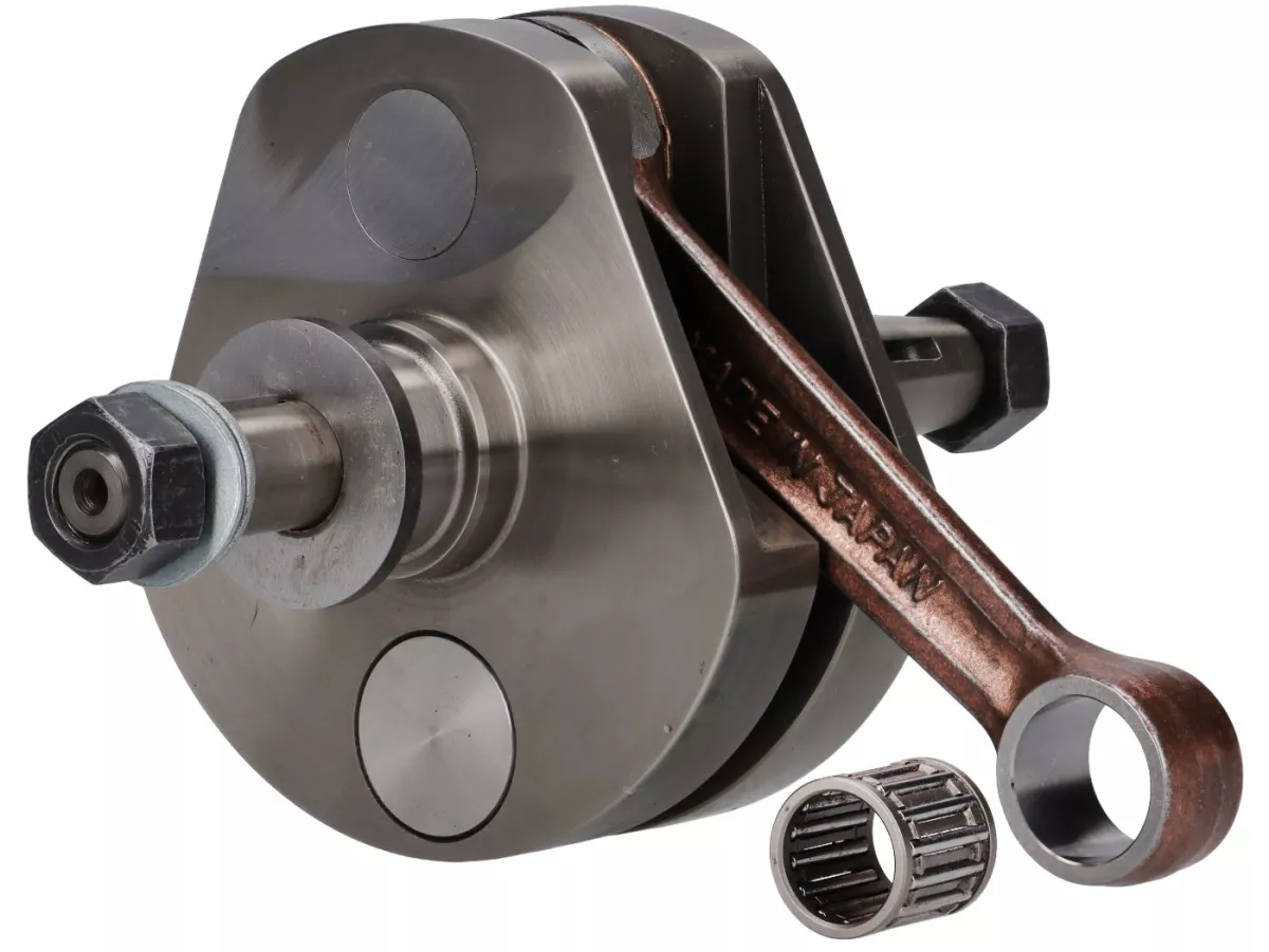 Vilebrequin -KINGWELLE (clapet) - course 64mm, bielle 110mm, axe de piston Ø15mm- Vespa PX -  p.e. pour BGM177, Quattrini M1X