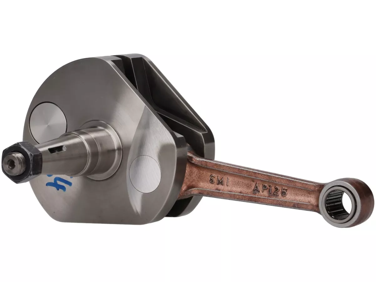 Vilebrequin -KINGWELLE (clapet) - course 64mm, bielle 110mm, axe de piston Ø15mm- Vespa PX -  p.e. pour BGM177, Quattrini M1X