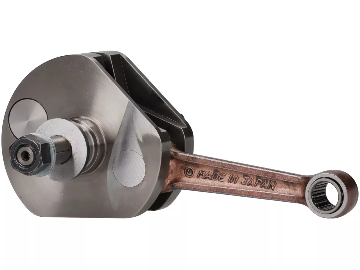 Vilebrequin -KINGWELLE (clapet) - course 64mm, bielle 110mm, axe de piston Ø15mm- Vespa PX -  p.e. pour BGM177, Quattrini M1X