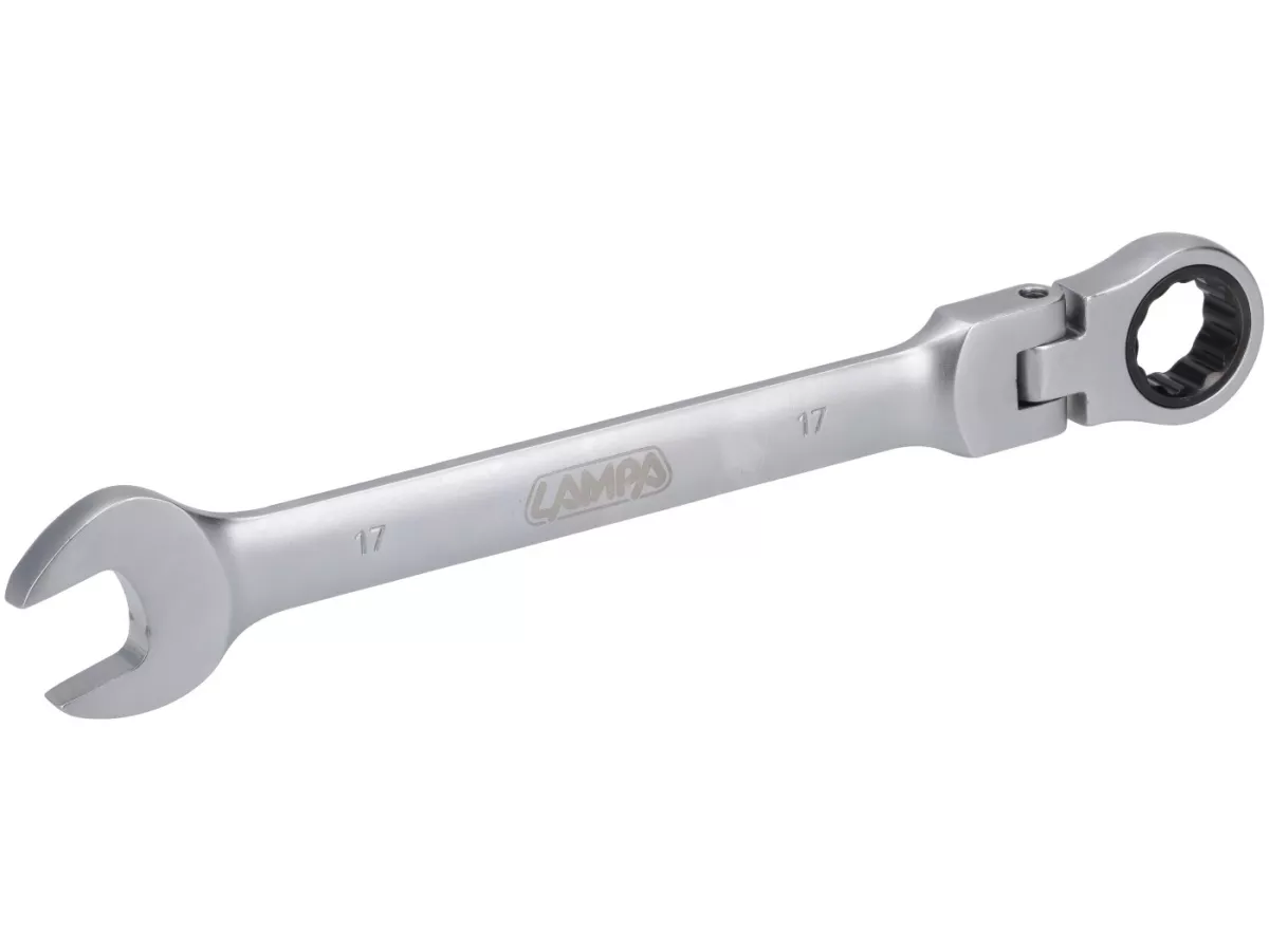 Ratschen-Ringmaulschlüssel -LAMPA- mit Gelenk - 17mm