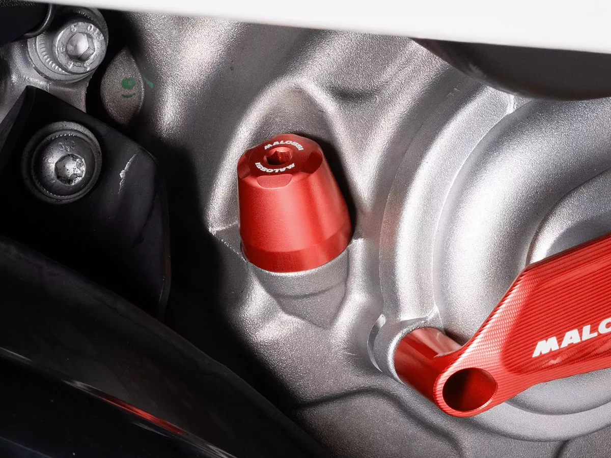 Tapón de llenado de aceite con varilla Malossi, rojo para Vespa GTS 310cc, Piaggio MP3 310cc, Piaggio Beverly 310cc