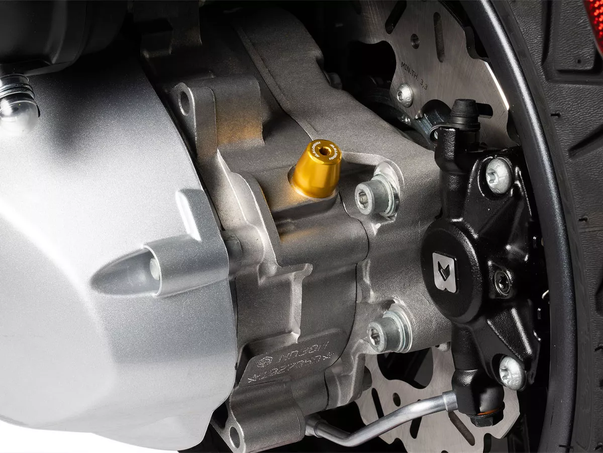 Astina olio ingranaggi Malossi, CNC, dorata Piaggio 50-500 ccm