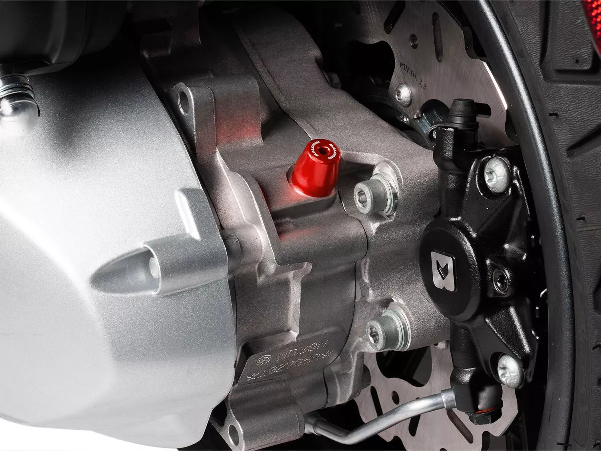 Jauge d'huile de boîte de vitesses Malossi, CNC, rouge Piaggio 50-500 ccm