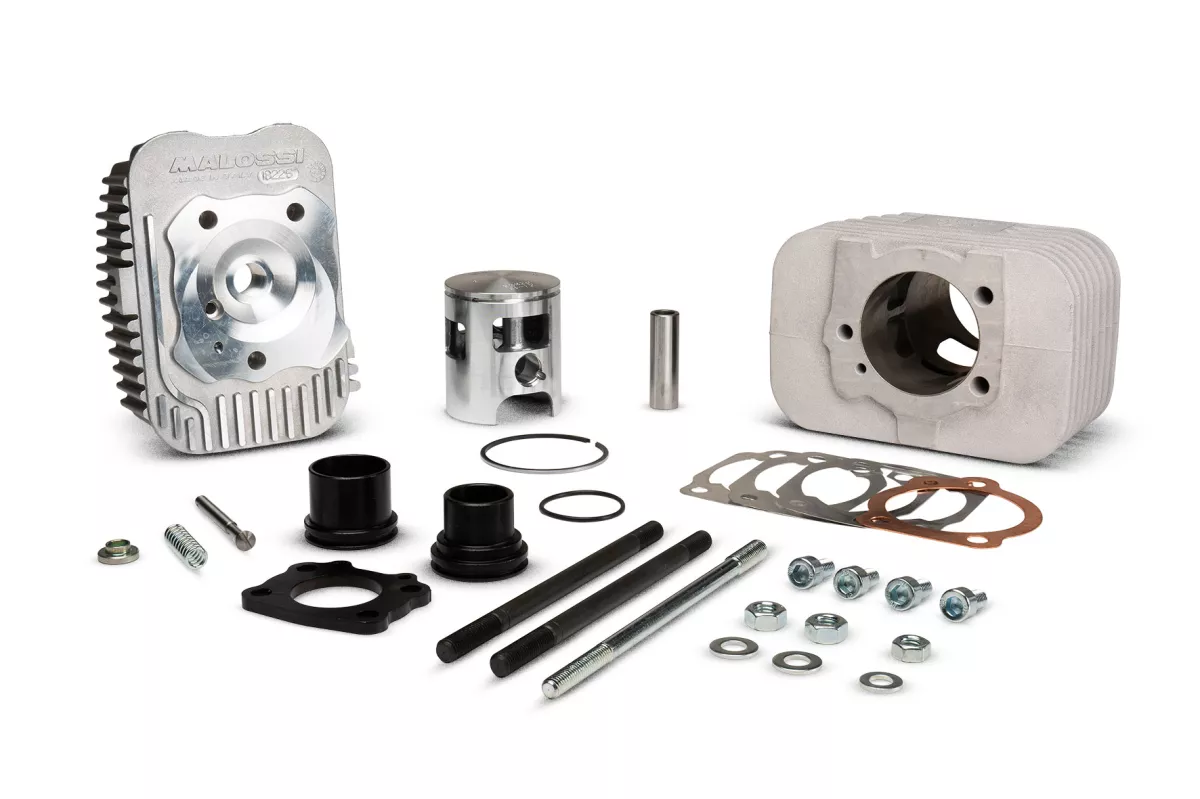 Silinder -MALOSSI- 75 ccm BESAR DEPS Ø47mm - Piaggio Ciao, Ciao PX (pin piston = Ø 12mm) - rumah mesin harus dibongkar