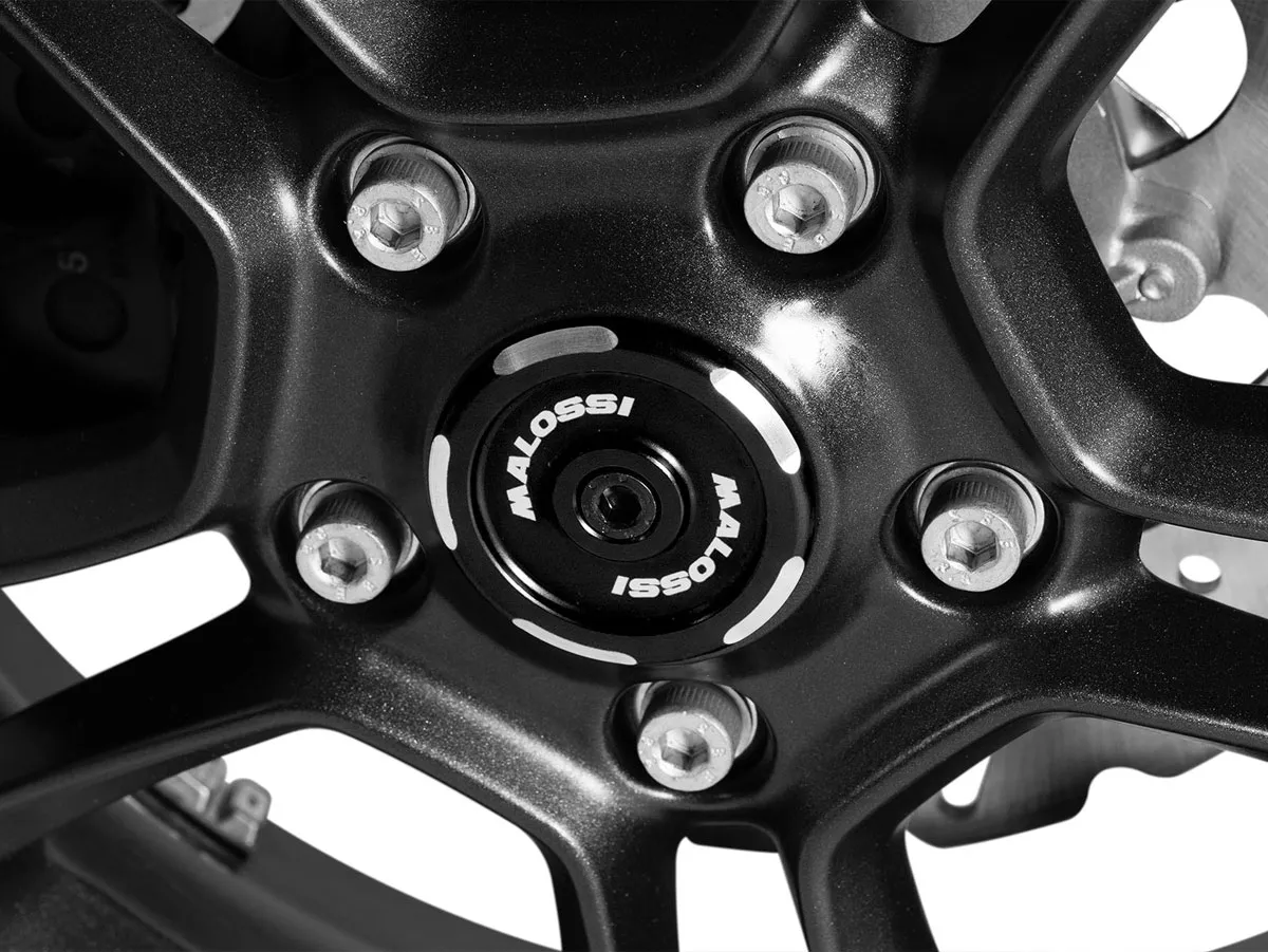 Cache écrou de roue / tambour de frein Ø=35mm Malossi, noir pour Vespa Primavera, Sprint, GTS, GTV, GT, GTL, LX, S, LXV