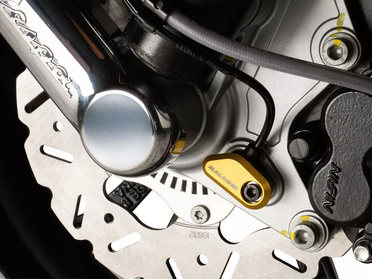 Tapa sensor ABS delantero Malossi, amarillo para Vespa GTS, GTS Super 125-310, 946 125-150, Sprint 125