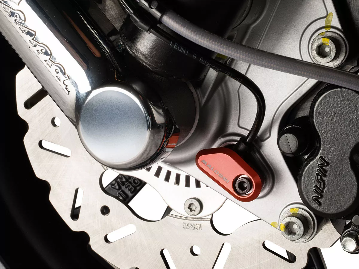 Tutup penutup sensor ABS depan Malossi, merah untuk Vespa GTS, GTS Super 125-310, 946 125-150, Sprint 125