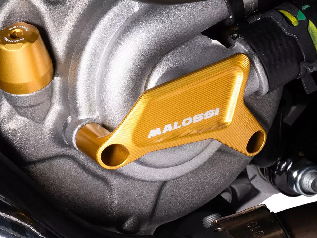Vattenpumpslock Malossi, guld för Vespa GT, GTS, GTL, GTV 125-310, GTS300 HPE
