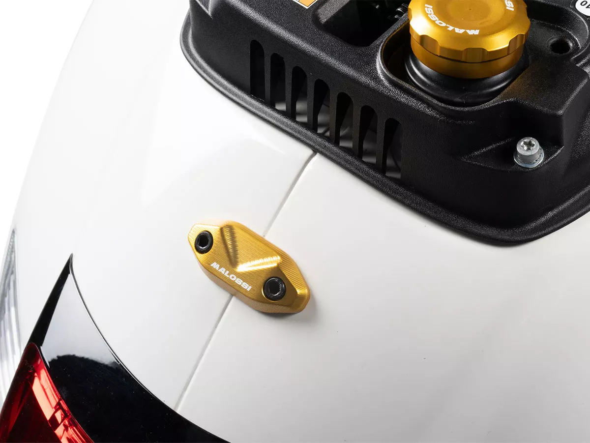 Tapa roscada asidero pasajero Malossi, dorada para Vespa GTS/GTS Super/GTV/GT 60/GT/GT L/Primavera/Sprint/Elettrica 50-310cc
