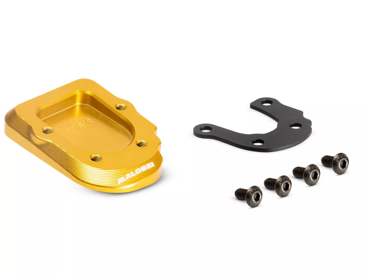 Pie de caballete lateral Malossi, amarillo para Vespa GT, GT L, GTS 125-310, GTV 125-310