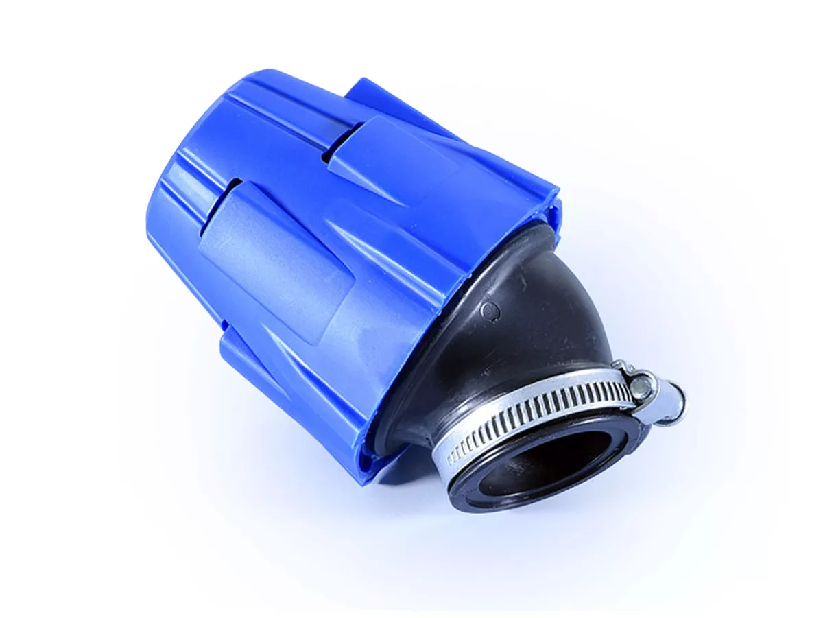 Air filter -POLINI- Blue Air Box - 30°, connection width = 42mm - Mikuni VM 15-21