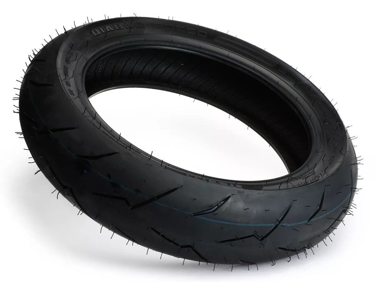 Tires -PIRELLI- Diablo Rosso SC front - 120/70-13 inch, M/C, 53P, TL