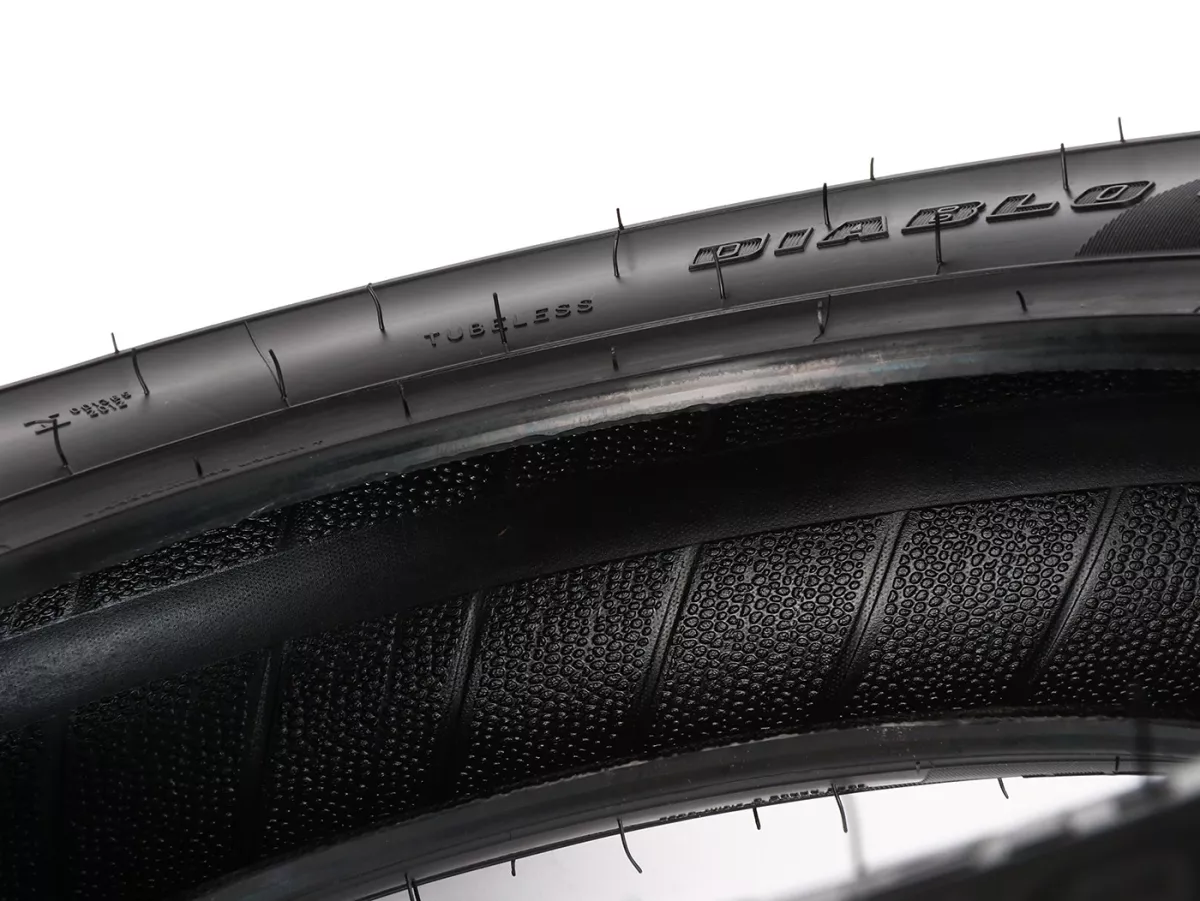 Tires -PIRELLI- Diablo Rosso SC front - 120/70-13 inch, M/C, 53P, TL