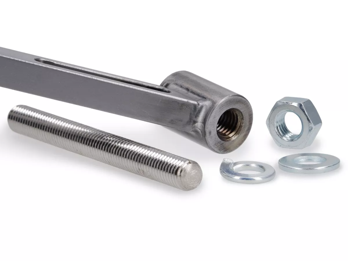 Set di specchietti STD ScooterTec, corti, alluminio CNC per Royal Alloy GT, GP, TG - Materiale/colore: acciaio lucido, superficie verniciata