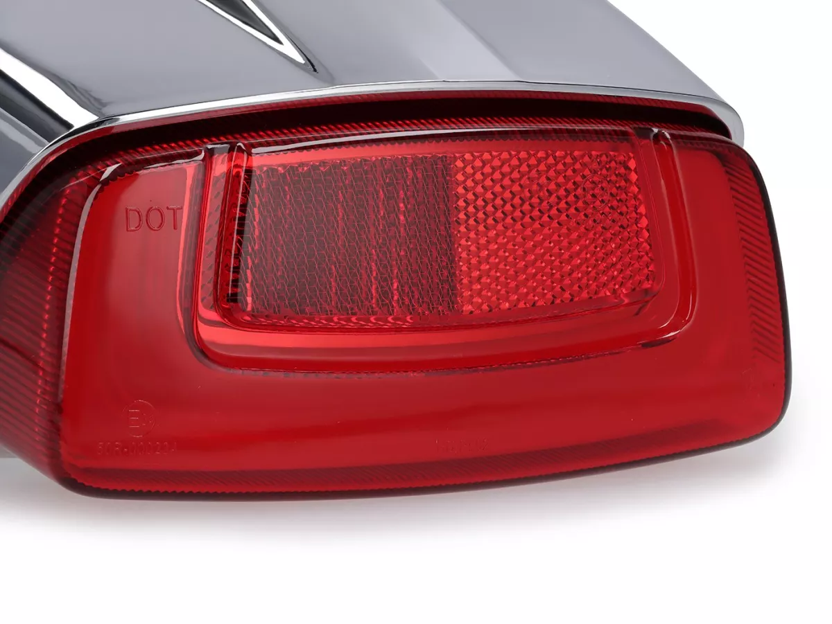 Fanale posteriore Royal Alloy, cromato per TG, JPS 125-300cc