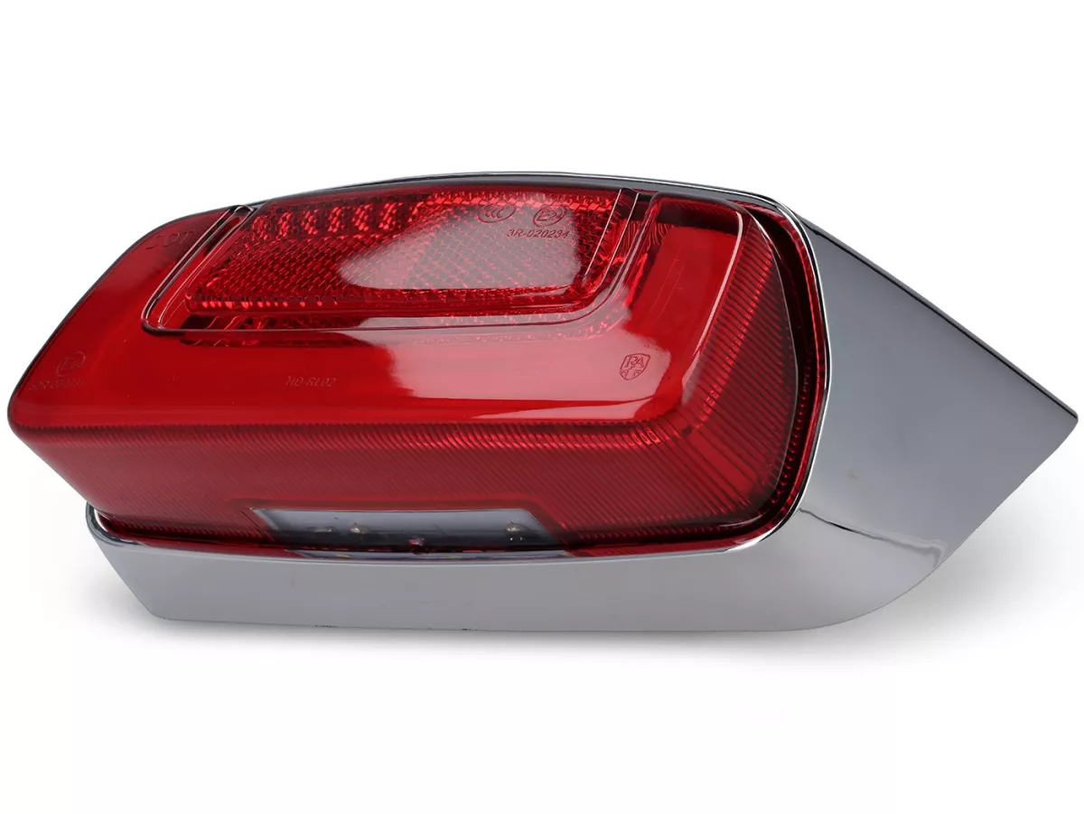 Fanale posteriore Royal Alloy, cromato per TG, JPS 125-300cc