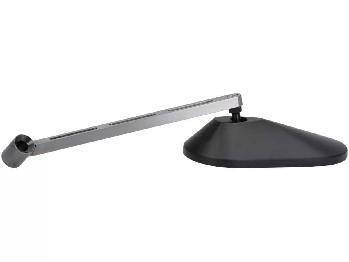 Spiegel onder stuur -STD ScooterTec- Aluminium CNC, links- voor Vespa Rally, Sprint, Super, TS125, GT125, GTR125, GL150, SS180 - links - Materiaal/kleur: gepolijst staal, gelakt oppervlak