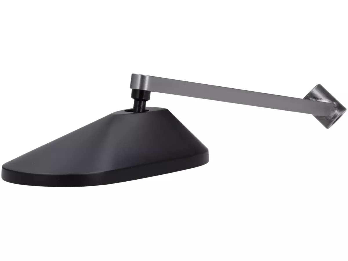 Spiegel onder stuur -STD ScooterTec- Aluminium CNC, links- voor Vespa Rally, Sprint, Super, TS125, GT125, GTR125, GL150, SS180 - links - Materiaal/kleur: gepolijst staal, gelakt oppervlak