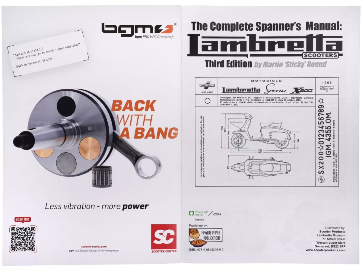 Buch -Complete Spanner’s Manual Lambretta -Fourth Edition- von Martin 'Sticky' Round