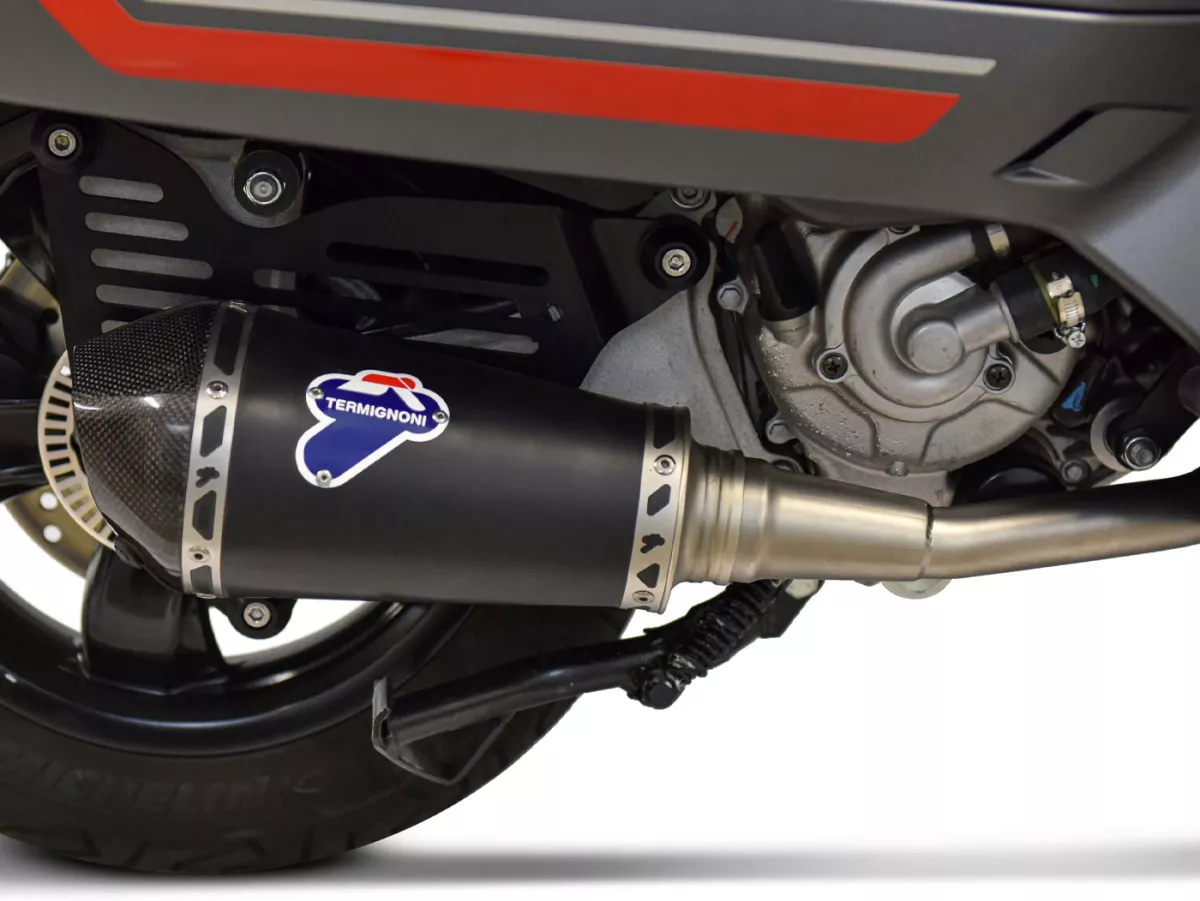 Echappement TERMIGNONI Conical Black Edition pour Vespa GTS, GTS Super, GTV 310ccm HPE (2024-)