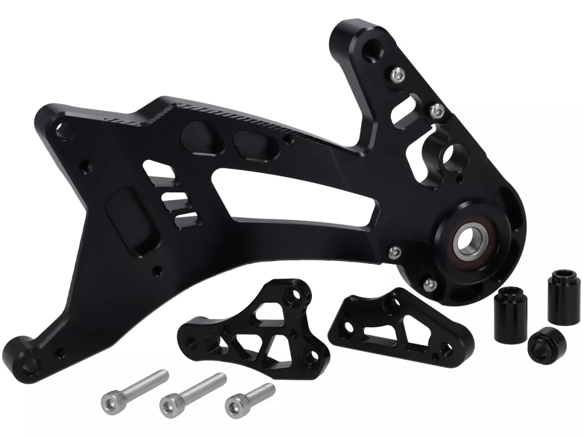 Zwenkarm motor TR Factory, zwart voor Vespa GTS, GTS Super, GTV, GT 60, GT, GT L 125-310cc