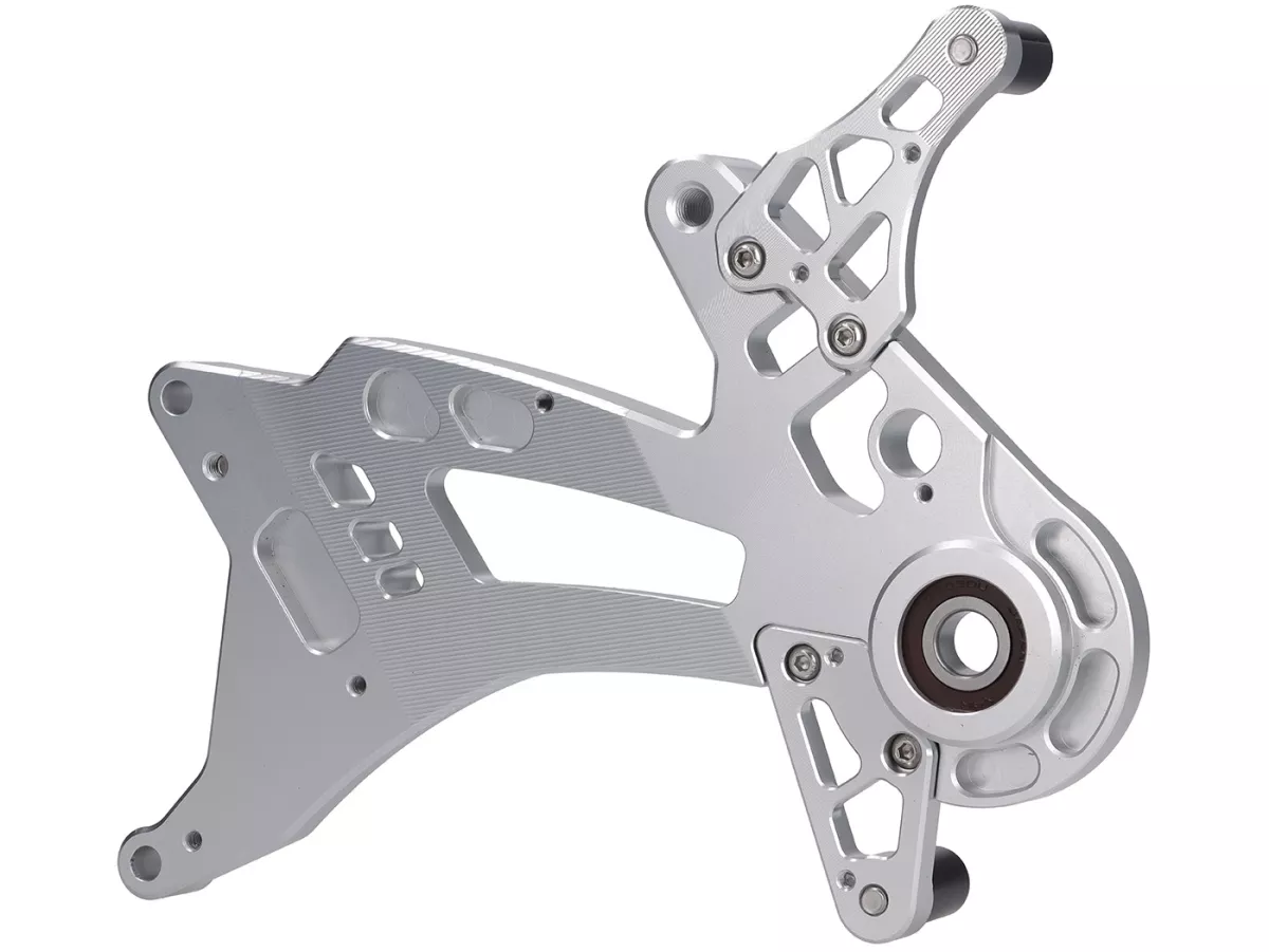 Zwenkarm motor TR Factory, zilver voor Vespa GTS, GTS Super, GTV, GT 60, GT, GT L 125-310cc