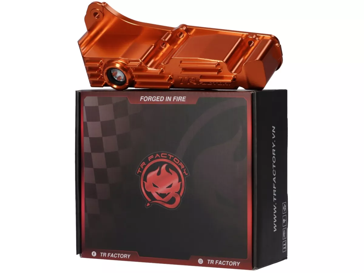 Cárter de aceite TR Factory, CNC, naranja para Vespa GTS Super 125, GTS, GTS Super, GTV 300 HPE, Lambretta X300